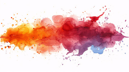 Multicoloured splash watercolor blot - template for your designs