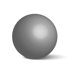 Sphere grey 3D vector. Vector illustration. EPS 10.
