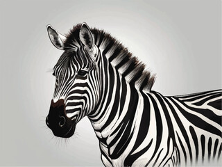 zebra head isolated