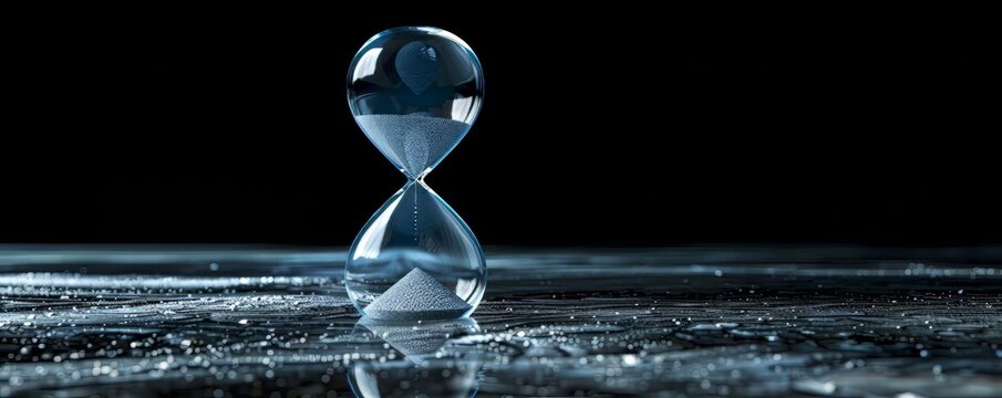 Time travel paradox, meeting one's past and future selves, a twist of fate, on black background