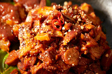 Korean spicy stir fried pork