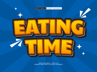 eating time editable text effect