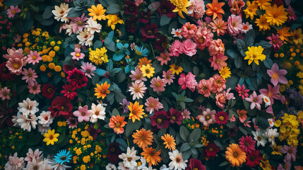 Obraz na płótnie Canvas Colorful flowers for web background