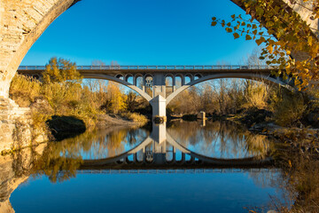 bridge over the river in the morning