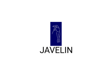 Javelin throw sport vector line icon. Javelin throw stance. sport pictogram, vector illustration.