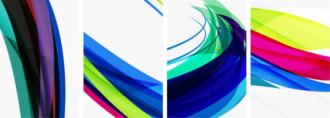 Abstract colorful wave posters for wallpaper, business card, cover, poster, banner, brochure, header, website