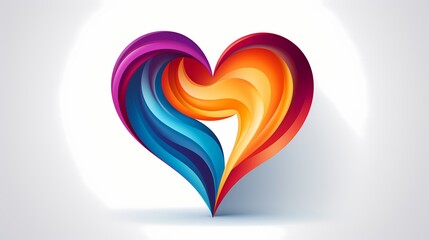abstract colorful heart