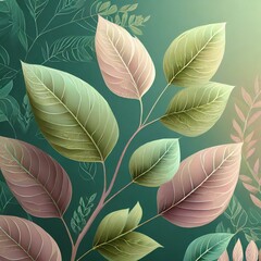 Pastel Leaf Colored patterns