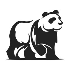 Panda Logo template Isolated. Brand Identity. Icon Abstract Vector graphic