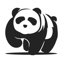 Panda Logo template Isolated. Brand Identity. Icon Abstract Vector graphic