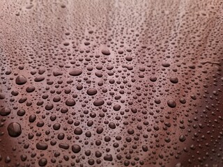 Water drops on glass surface