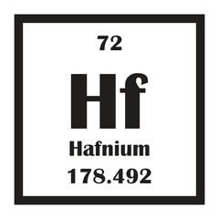 Hafnium chemical element icon