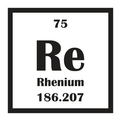 Rhenium chemical element icon