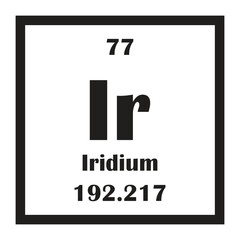 Iridium chemical element icon