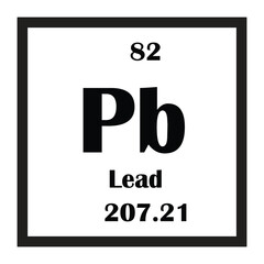 Lead chemical element icon