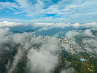 clouds over the mountains