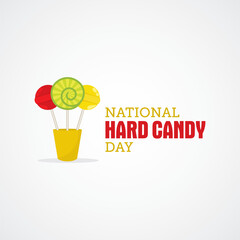National hard candy day vector illustration. Hard candy Day themes design concept with flat style vector illustration. Suitable for greeting card, poster and banner. Suitable for business asset design
