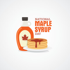 National maple syrup day vector illustration. maple syrup Day themes design concept with flat style vector illustration. Suitable for greeting card, poster and banner. Suitable for business asset.