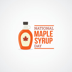 National maple syrup day vector illustration. maple syrup Day themes design concept with flat style vector illustration. Suitable for greeting card, poster and banner. Suitable for business asset.