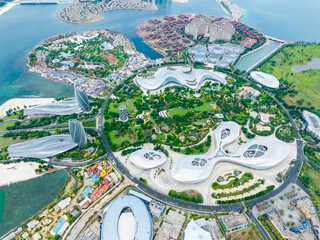 Characteristic building of Ocean Flower Island Sea Park in Zhanzhou, Hainan, China