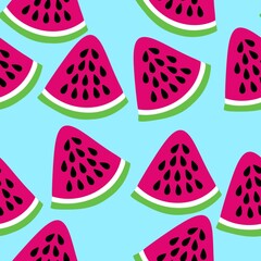 seamless pattern with watermelons