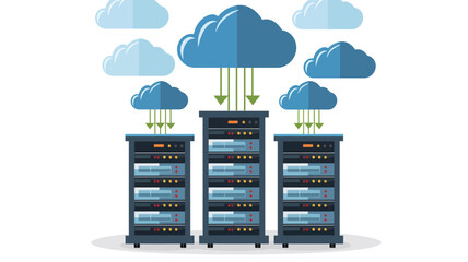  interdisciplinary project management the future of cloud computing, in the style of digital illustration, light teal and amber,