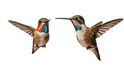 Fototapeta premium Hummingbirds isolated on transparent background