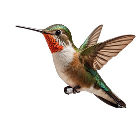 Hummingbirds isolated on transparent background