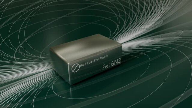 Eco-friendly magnet technology using iron nitrite for sustainability.