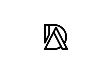 Letter AD or DA Logo Design Vector  - obrazy, fototapety, plakaty