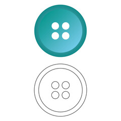 Outline with Color illustration Clipart for Coloring