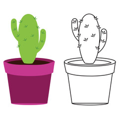 Buttons Outline with Color page coloring page