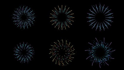 Fireworks Animated Elements - obrazy, fototapety, plakaty