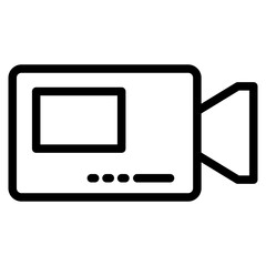 video camera icon for streaming , facetime icons video call symbol