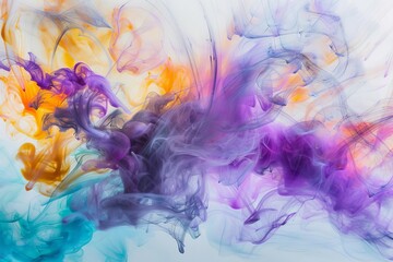 Colorful ink dynamics Artistic fluid motion