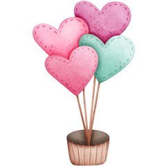 pink heart shaped balloons 