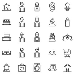 Family Icon in Line Style Perfect for Presentation and any Purpose