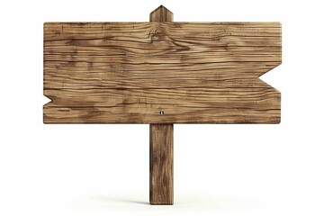 Wooden sign illustration isolated on a background Offering a blank canvas for messages or directions