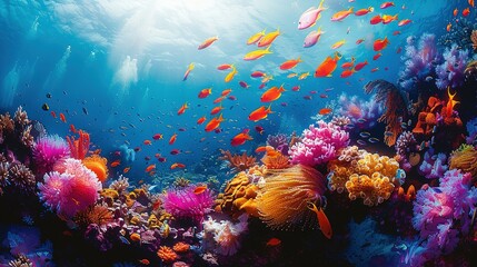 Amazing coral reef and fish,Incredible and amazing coral reefs full of multi colored fish and sea creatures, like an underwate