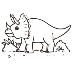Triceratops Kids Coloring