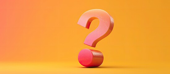 A vivid pink question mark stands out against a bright yellow backdrop. The contrast between the two colors draws attention to the symbol, representing curiosity and seeking answers.