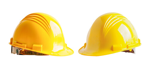 Helmet isolated on white background, protect to safety for engineer in construction site.