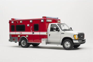 isolate ambulance on white background