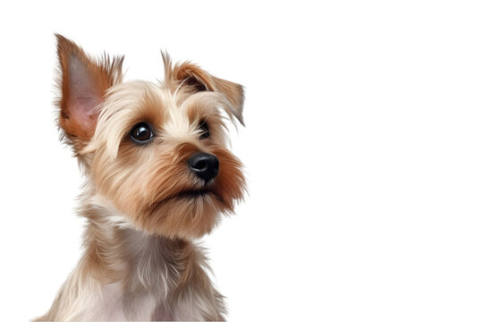 Yorkshire Terrier puppy on transparent background png file