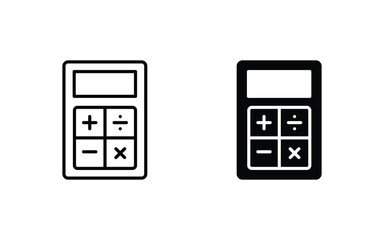calculator icon set vector. set of calculator icon