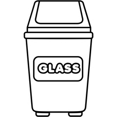 Glass Bin Icon