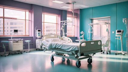 Hospital bed specially designed for hospitalized