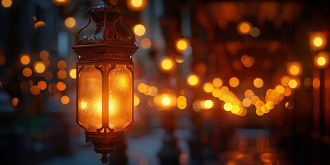 Warm glow of vintage lanterns illuminates a traditional space evoking nostalgia and warmth