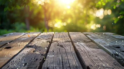 empty old wooden table background. seamless looping overlay 4k virtual video animation background
