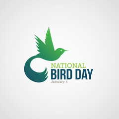 National bird day vector illustration. National bird day themes design concept with flat style vector illustration. Suitable for greeting card, poster and banner.